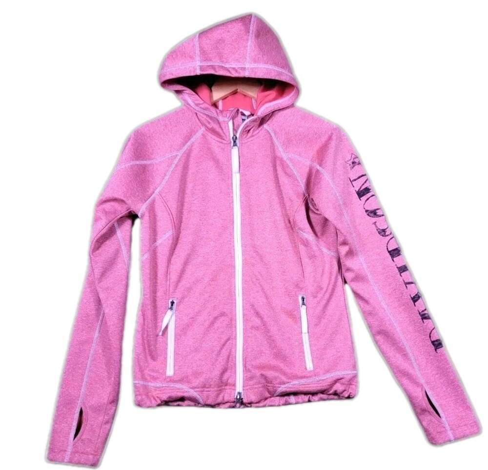 HARLEY DAVIDSON Jacket Women's Small Soft Shell Zip Hoodie Thumb Hole Motorcycle